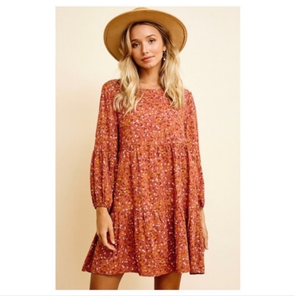 Boho Floral Print Tiered Dress✨️ - Picture 4 of 9